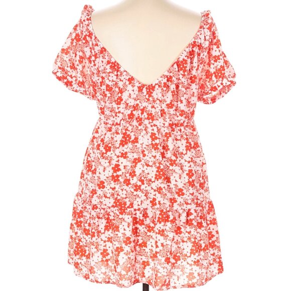 ASOS DESIGN - Red and White Floral Dress - Picture 5 of 11